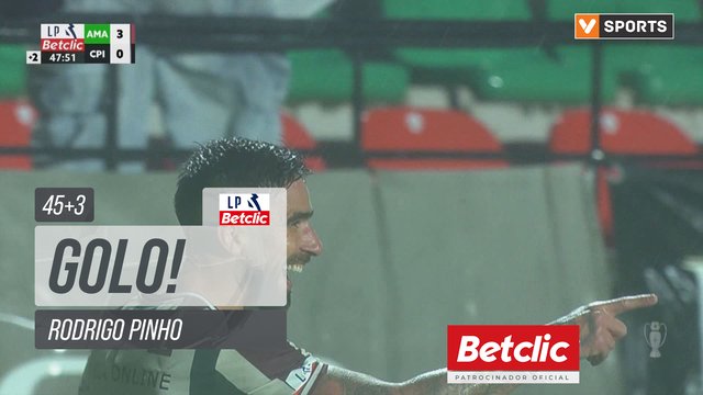 GOLO! Estrela Amadora, Rodrigo Pinho aos 45'+3', Estrela Amadora 3-0 Casa Pia