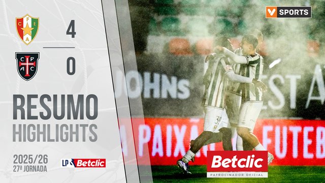Liga Portugal Betclic (27ªJ): Resumo Estrela Amadora 4-0 Casa Pia