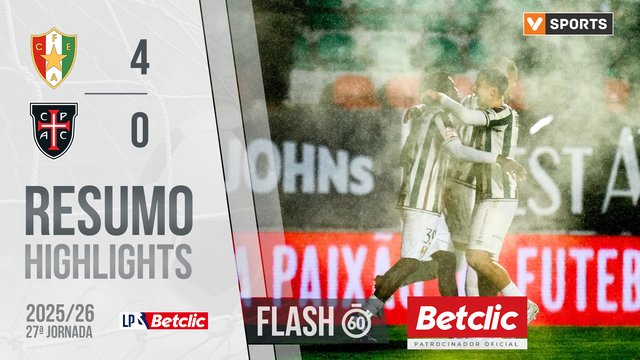 Liga Portugal Betclic (27ªJ): Resumo Flash Estrela Amadora 4-0 Casa Pia