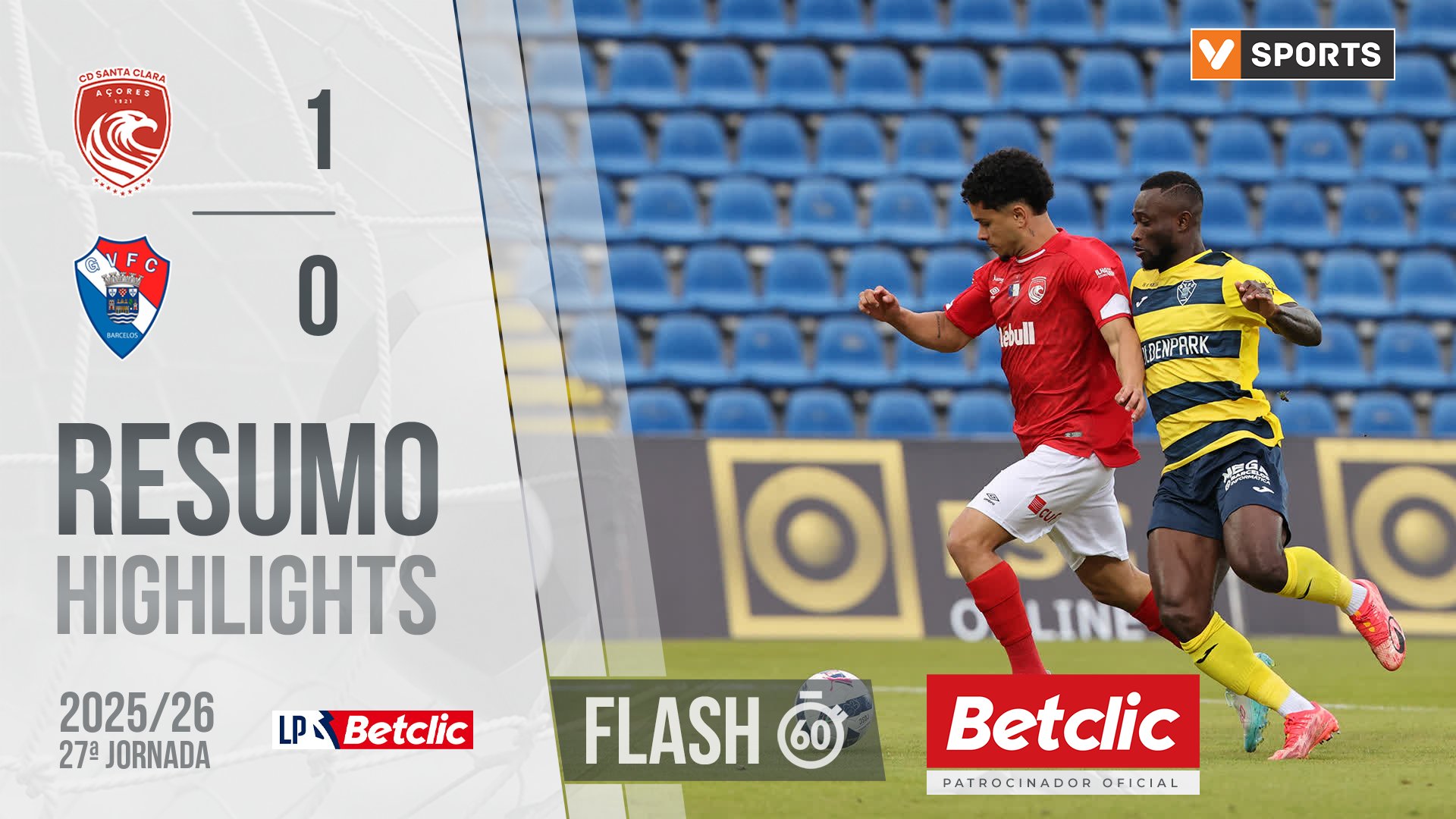 I Liga (27ªJ): Resumo Flash Santa Clara 1-0 Gil Vicente
