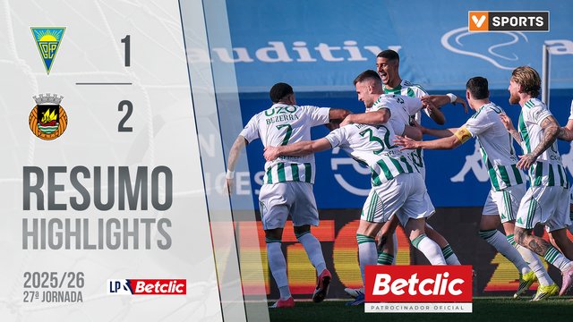 Liga Portugal Betclic (27ªJ): Resumo Estoril Praia 1-2 Rio Ave FC