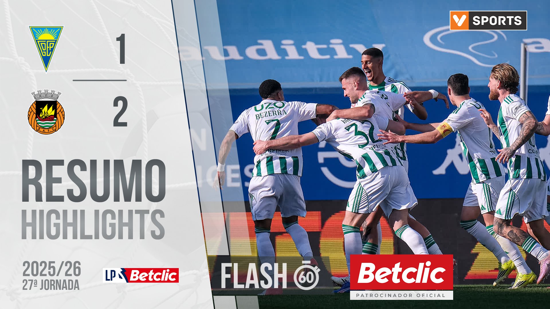 Liga Portugal Betclic (27ªJ): Resumo Flash Estoril 1-2 Rio Ave