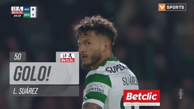 GOLO! Sporting, L. Suárez aos 50', Alverca 0-2 Sporting