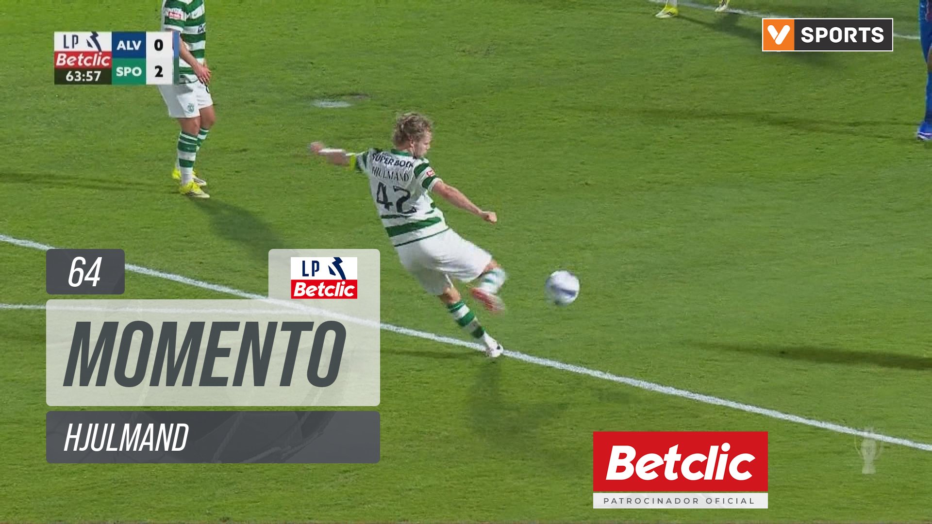 Sporting, Jogada, Hjulmand aos 64'