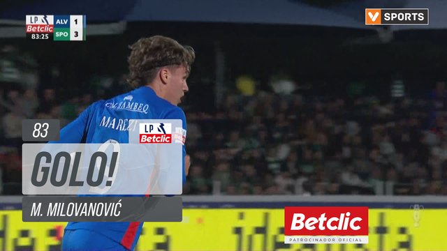 GOLO! Alverca, M. Milovanović aos 83', Alverca 1-3 Sporting