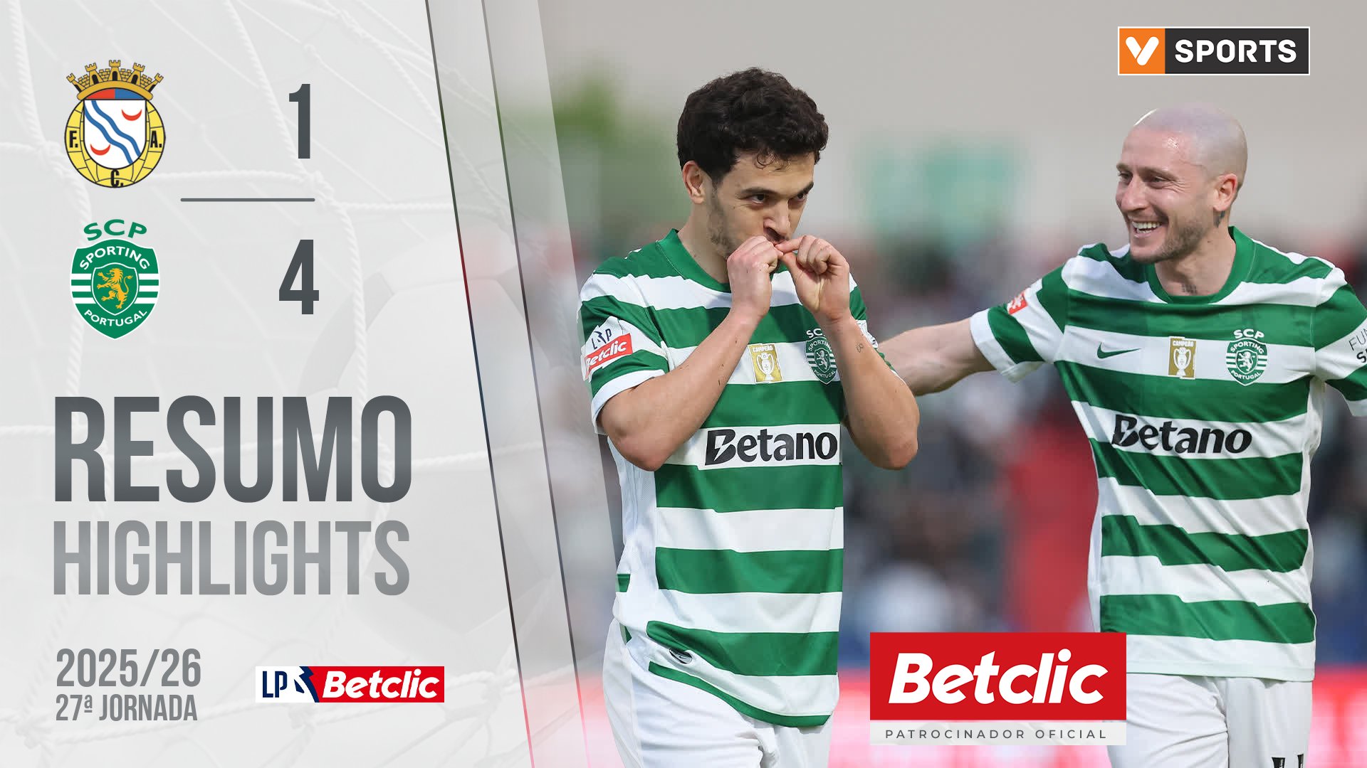 Liga Portugal Betclic (27ªJ): Resumo Alverca 1-4 Sporting