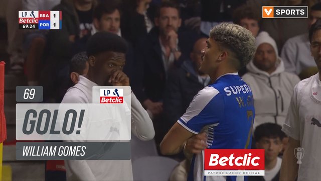 GOLO! FC Porto, William Gomes aos 69', Braga 1-1 FC Porto