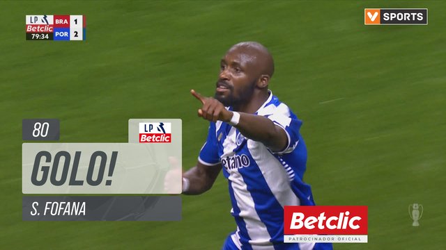 GOLO! FC Porto, S. Fofana aos 80', Braga 1-2 FC Porto