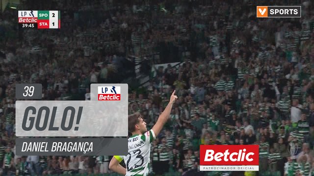GOLO! Sporting, Daniel Bragança aos 39', Sporting 2-1 Santa Clara