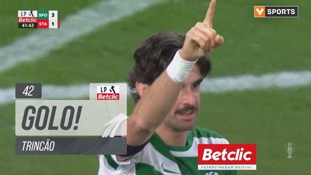 GOLO! Sporting, Trincão aos 42', Sporting 3-1 Santa Clara