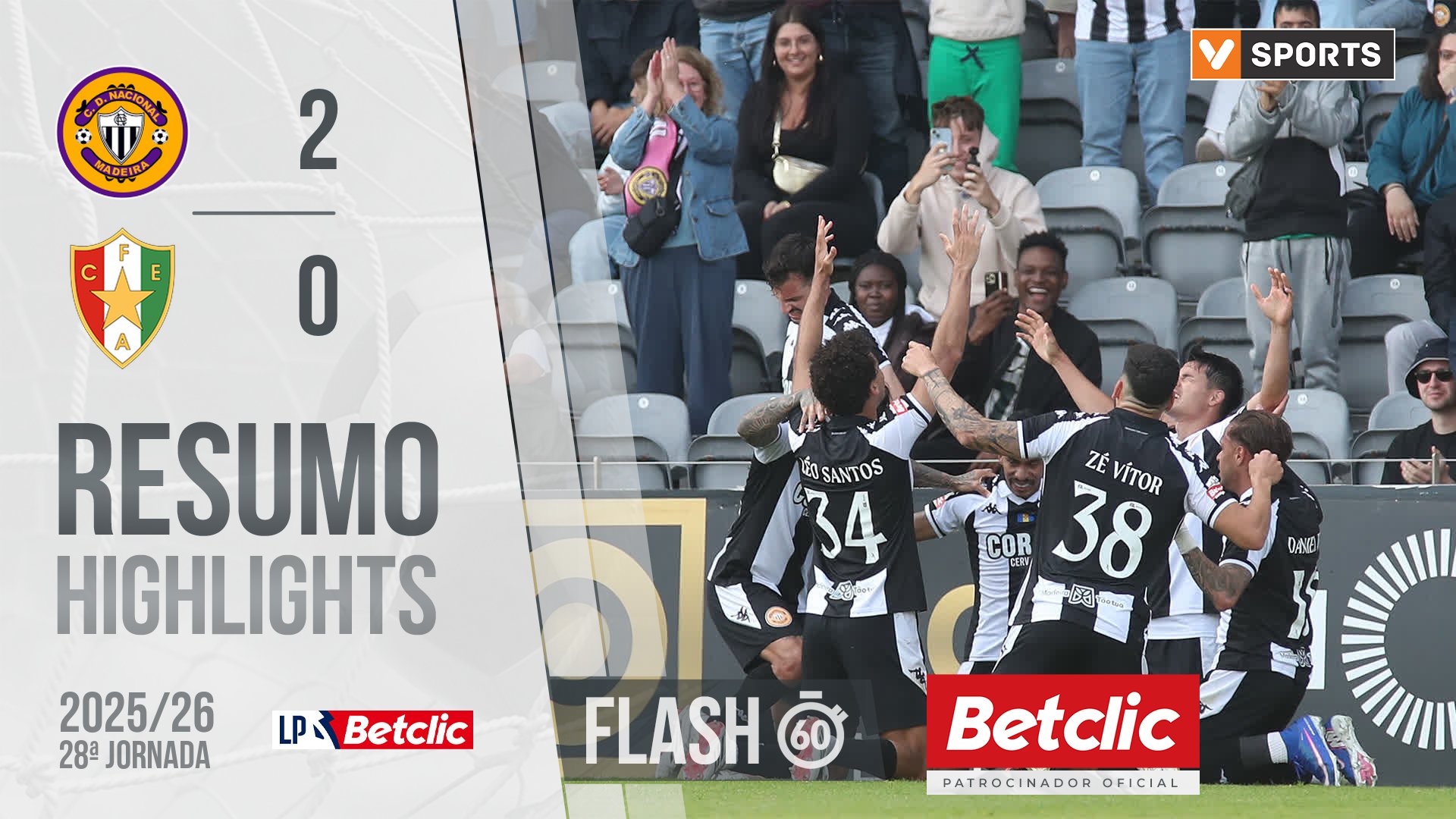 Liga Portugal Betclic (28ªJ): Resumo Flash Nacional 2-0 Estrela Amadora