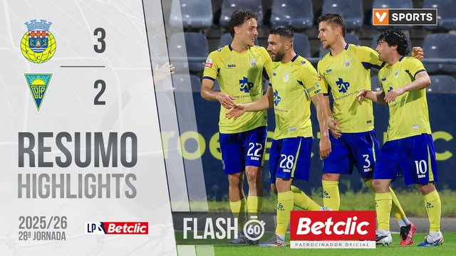 Liga Portugal Betclic (28ªJ): Resumo Flash Arouca 3-2 Estoril