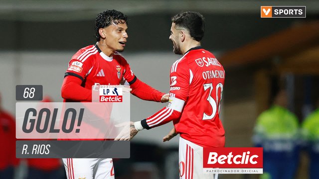 GOLO! Benfica, R. Rios aos 68', Casa Pia 0-1 Benfica