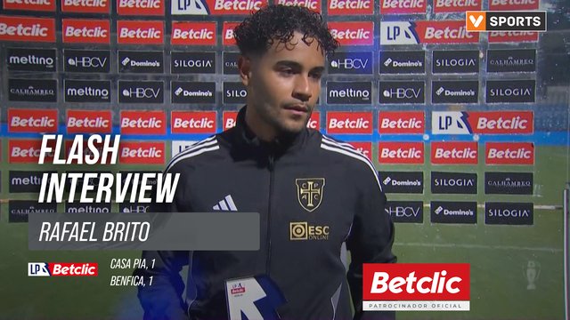 I Liga (#28) | Casa Pia 1-1 Benfica: Flash Interview Rafael Brito