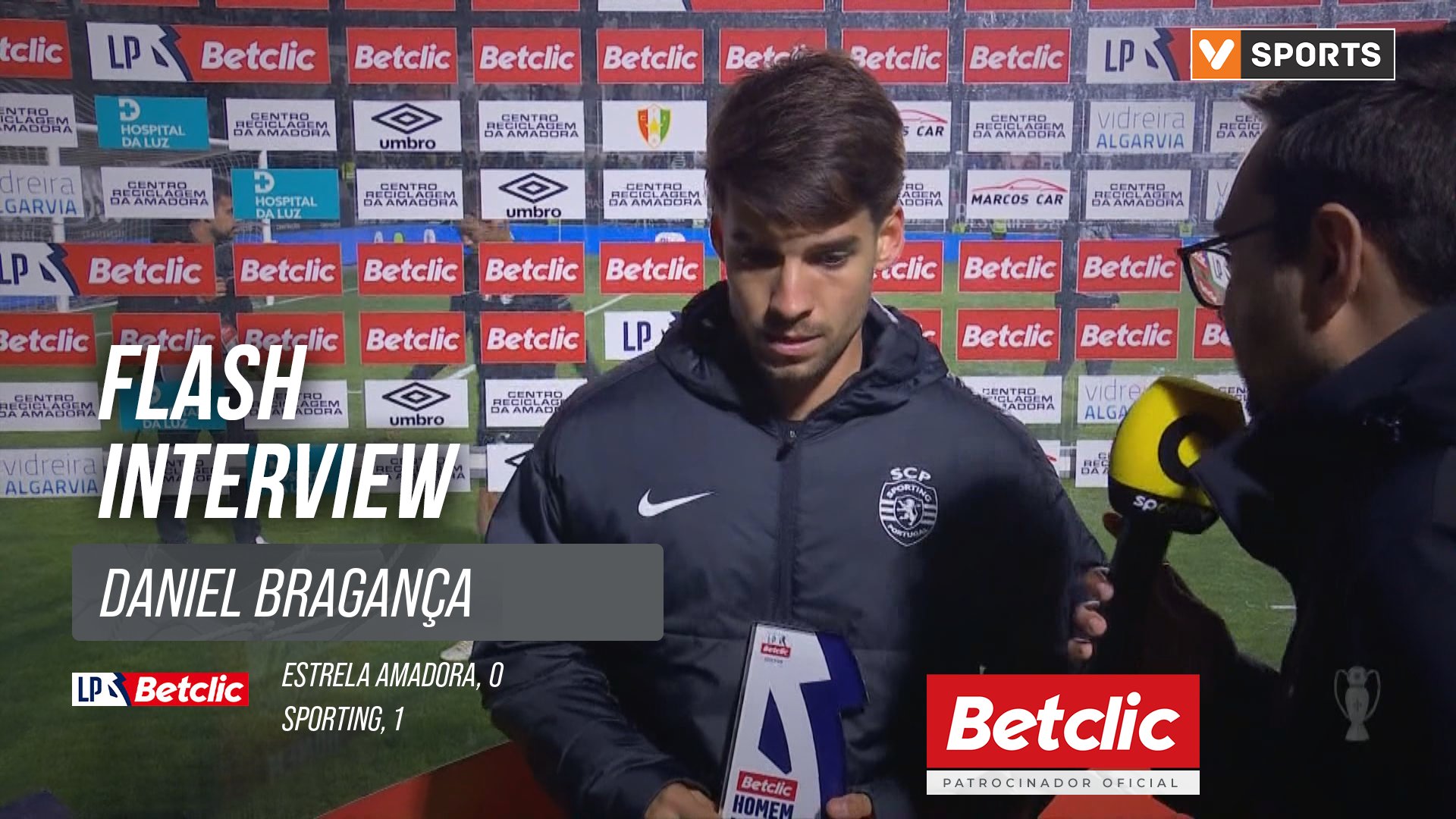 I Liga (#29) | Estrela Amadora 0-1 Sporting: Flash Interview Daniel Bragança