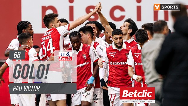 GOLO! Braga, Pau Victor aos 66', Braga 1-0 Arouca