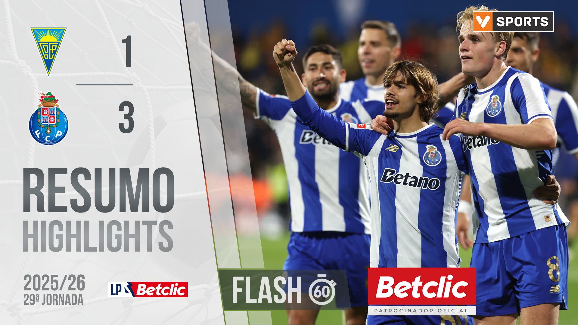 Liga Portugal Betclic (29ªJ): Resumo Flash Estoril 1-3 FC Porto