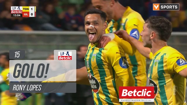 GOLO! Tondela, Rony Lopes aos 15', Tondela 1-0 Gil Vicente