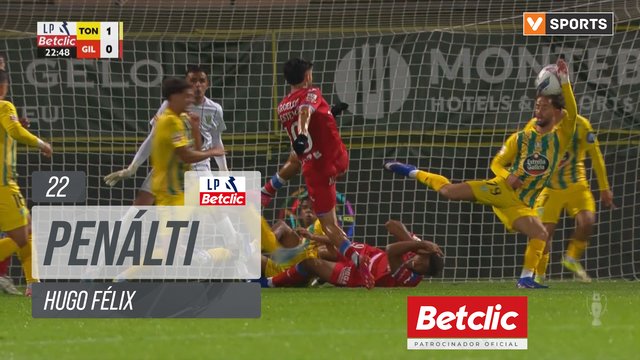 Tondela, Penálti, Hugo Félix aos 22'