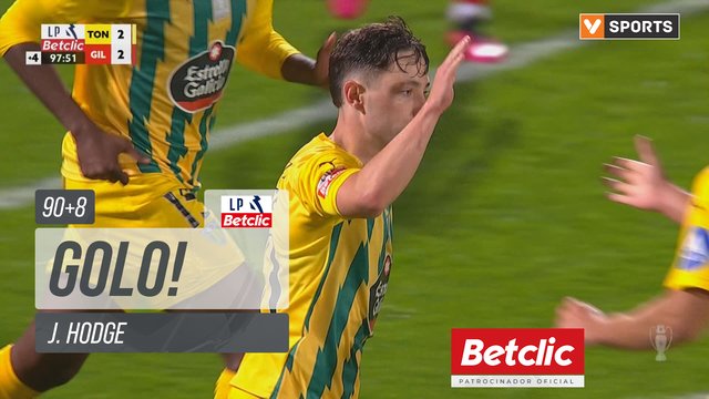 GOLO! Tondela, J. Hodge aos 90'+8', Tondela 2-2 Gil Vicente