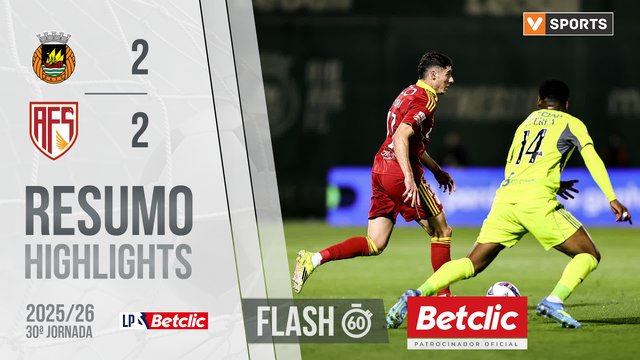 Liga Portugal Betclic (30ªJ): Resumo Flash Rio Ave 2-2 AFS