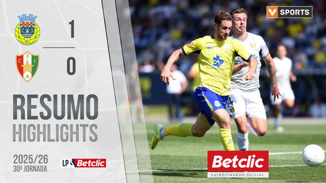 Liga Portugal Betclic (30ªJ): Resumo Arouca 1-0 Estrela Amadora