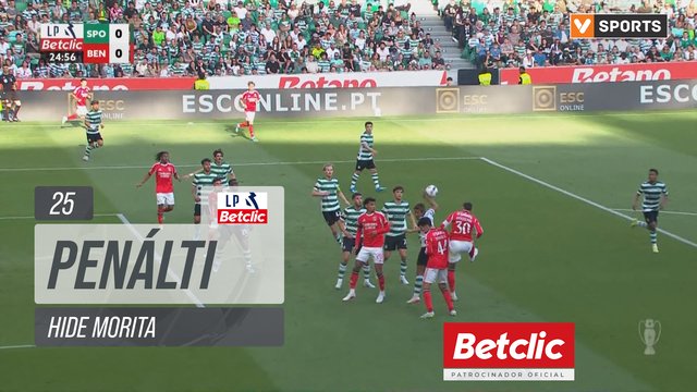 Sporting, Penálti, Hide Morita aos 25'