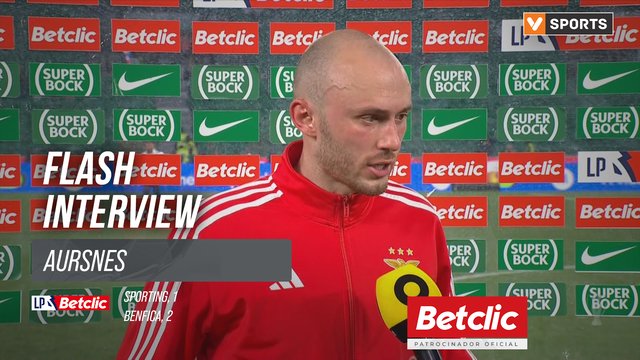 I Liga (#30) | Sporting 1-2 Benfica: Flash Interview Aursnes