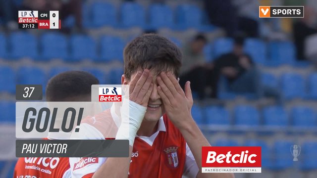 GOLO! Braga, Pau Victor aos 37', Casa Pia 0-1 Braga