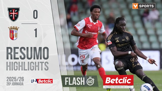 I Liga (26ªJ): Resumo Flash Casa Pia 0-1 Braga