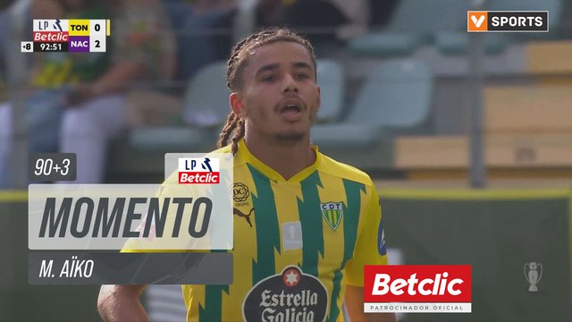 Tondela, Jogada, M. Aïko aos 90'+3'