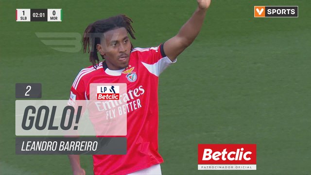 GOLO! Benfica, Leandro Barreiro aos 2', Benfica 1-0 Moreirense
