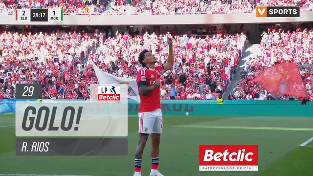 GOLO! Benfica, R. Rios aos 29', Benfica 2-1 Moreirense