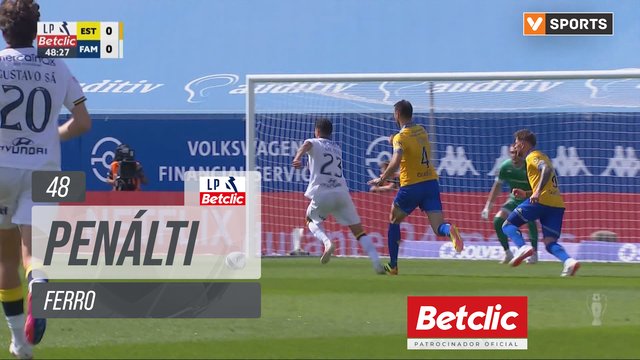 Estoril, Penálti, Ferro aos 48'