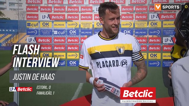 I Liga (#31) | Estoril 0-1 Famalicão: Flash Interview Justin de Haas
