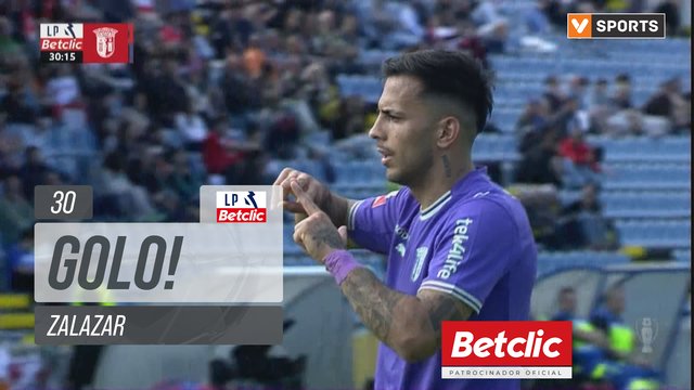 GOLO! Braga, Zalazar aos 30', Santa Clara 0-1 Braga