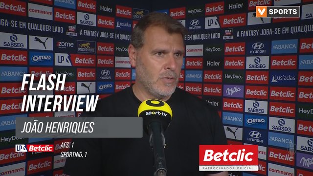 I Liga (#31) | AFS 1-1 Sporting: Flash Interview João Henriques