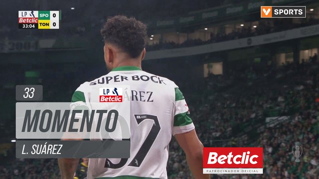 Sporting, Jogada, L. Suárez aos 33'