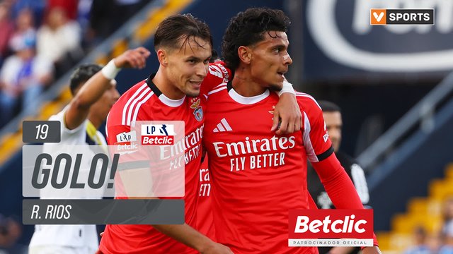 GOLO! Benfica, R. Rios aos 19', Famalicão 0-2 Benfica