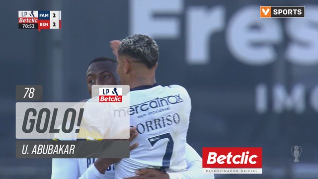 GOLO! Famalicão, U. Abubakar aos 78', Famalicão 2-2 Benfica