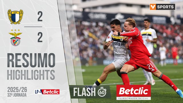 Liga Portugal Betclic (32ªJ): Resumo Flash Famalicão 2-2 Benfica