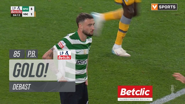GOLO! Vitória SC, Debast (p.b.) aos 85', Sporting 5-1 Vitória SC