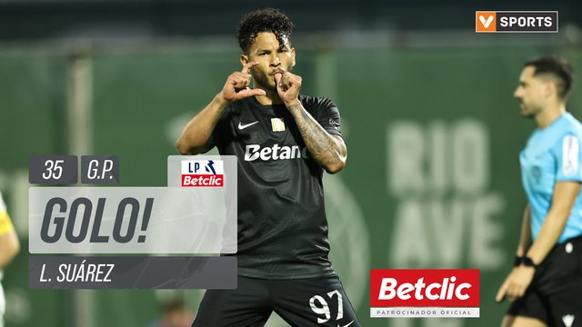 GOLO! Sporting, L. Suárez aos 35', Rio Ave 1-1 Sporting