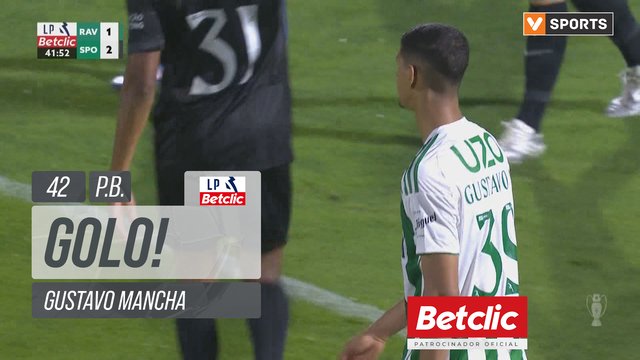 GOLO! Sporting, Gustavo Mancha (p.b.) aos 42', Rio Ave 1-2 Sporting