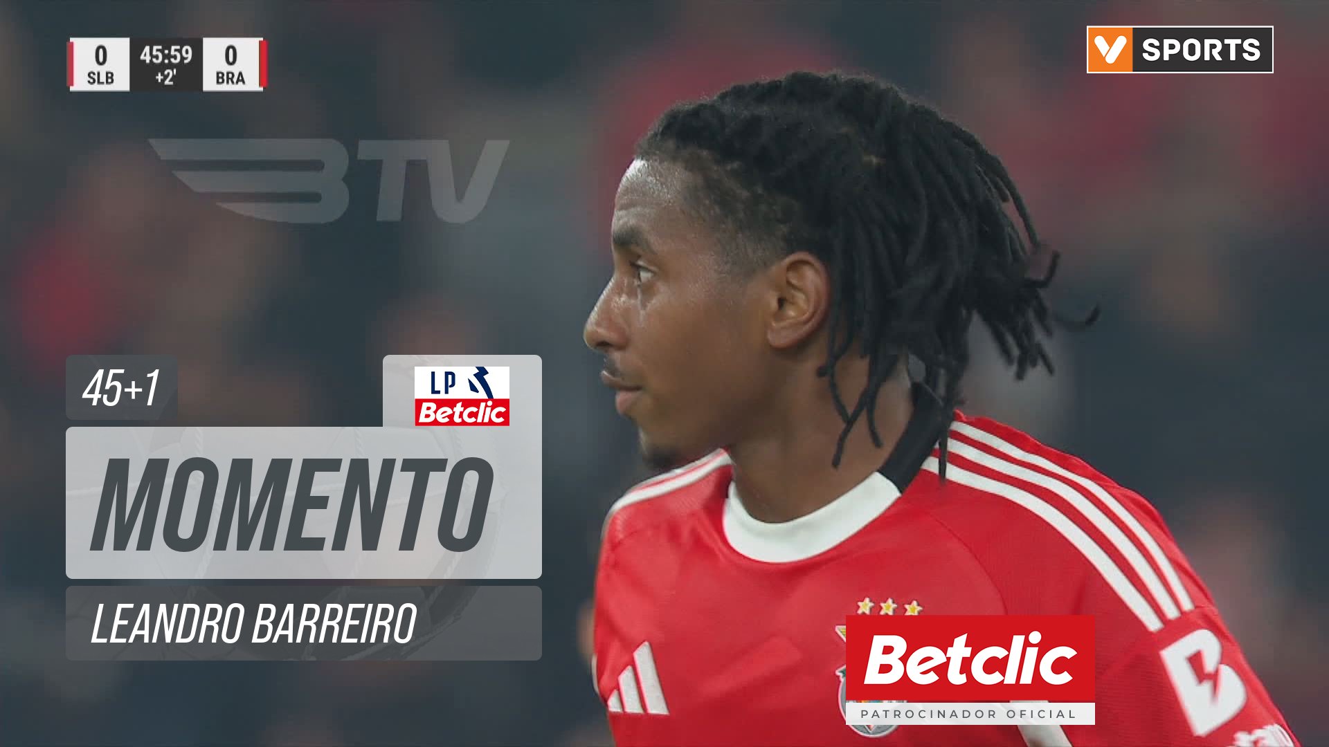 Benfica, Jogada, Leandro Barreiro aos 45'+1'