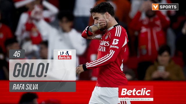 GOLO! Benfica, Rafa Silva aos 46', Benfica 1-0 Braga