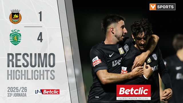 Liga Portugal Betclic (33ªJ): Resumo Rio Ave 1-4 Sporting