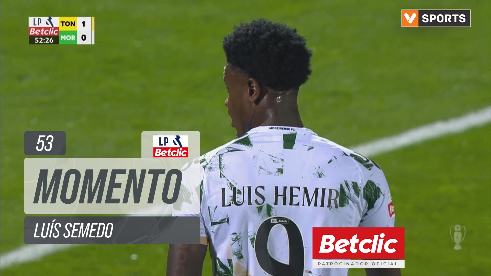 Moreirense, Jogada Luís Semedo, 53m