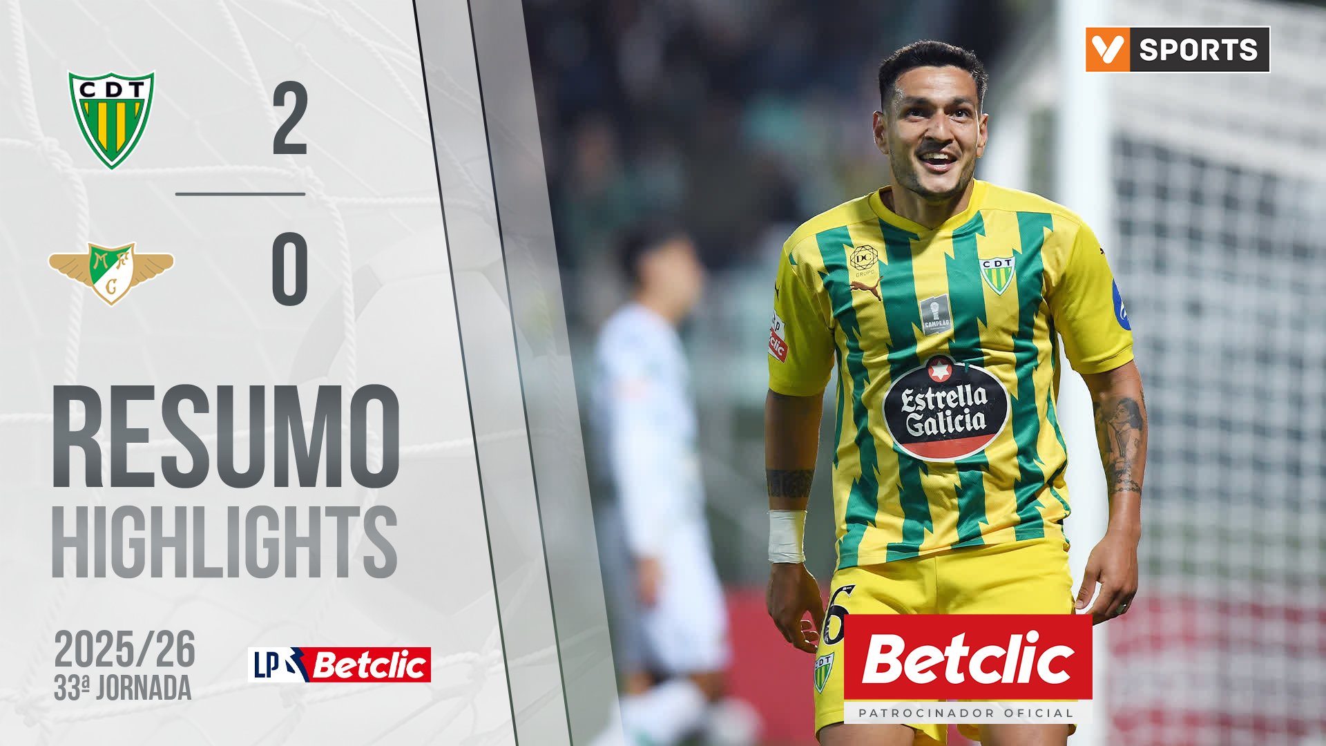 Liga Portugal Betclic (33ªJ): Resumo Tondela 2-0 Moreirense