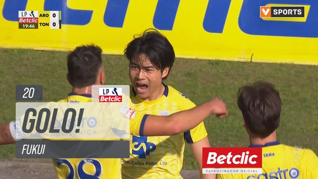 GOLO! Arouca, Fukui aos 20', Arouca 1-0 Tondela
